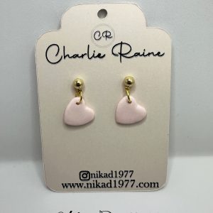 Light Pink Heart Earrings